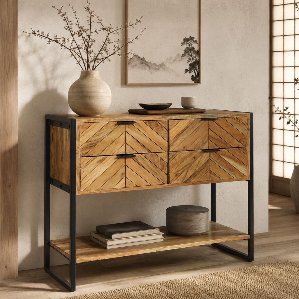 Kenji Consoletafel | Massief Acaciahout