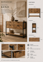 Kenji Consoletafel | Massief Acaciahout